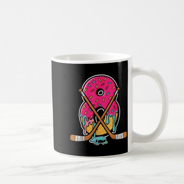 Caneca De Café 8 Year Old Hockey Ice Cream Drip Youth 8th Birthda (Direita)