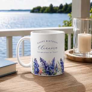 Caneca De Café 90 Aniversário do dia de julho Beijo da Flor de Na