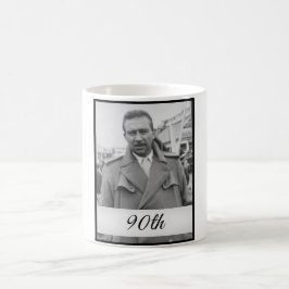 Caneca De Café 90 Birthday Elegant Photo Age Mache Birthday