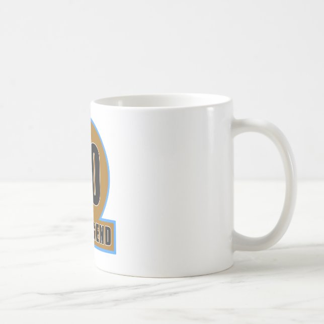 Caneca De Café 90 o design do aniversário da legenda (Direita)