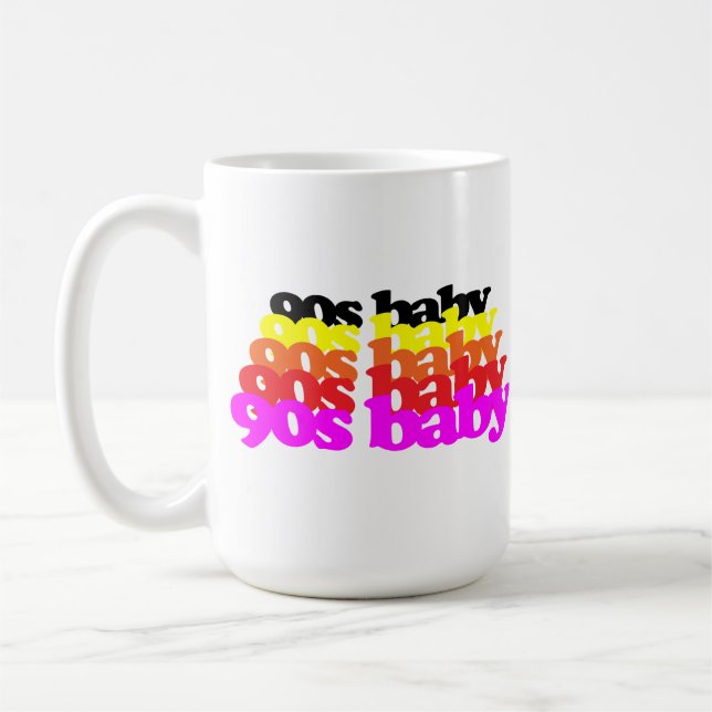 Caneca De Café 90s baby 1990s birthday nineties Millennial Gen Z (Esquerda)