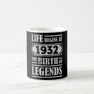 Caneca De Café 93 Anos De Idade 1932 Nascimento Da Lenda 90