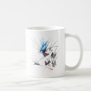 Caneca De Café 96 Arte Tribal Abstrata Colorida de Tatuagem