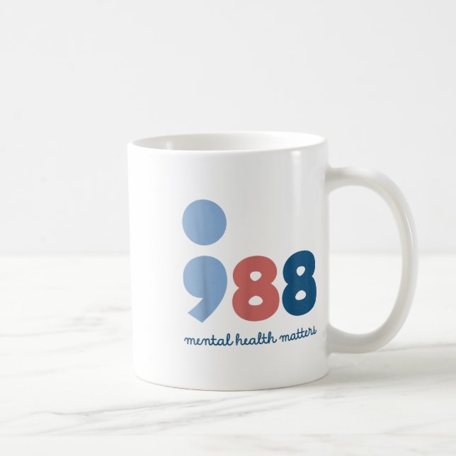 Caneca De Café 988 Mental Health S Suicide Prevention Awareness  (Direita)