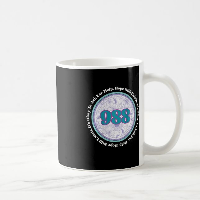Caneca De Café 988 Prevenção ao Suicídio É bom pedir ajuda B (Direita)