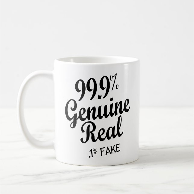 Caneca De Café 99,9% Verdadeiro Real .1% Falso (Esquerda)