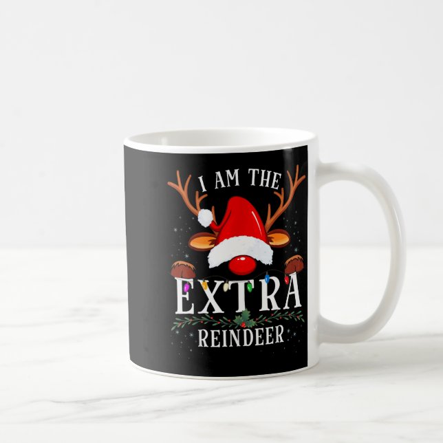 Caneca De Café 99 I Am The Extra Reindeer Christmas Family Uni-ad (Direita)