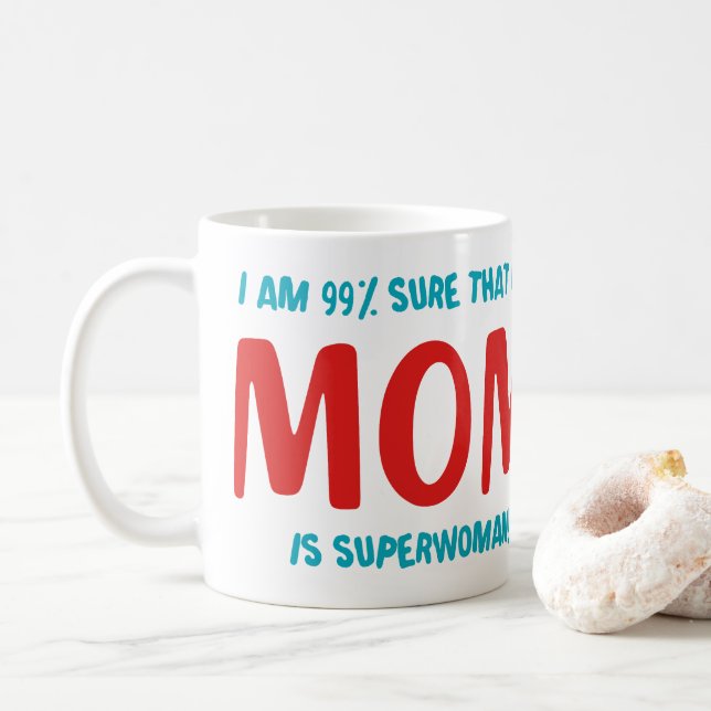Caneca De Café 99% Super-Mulher (Com Donut)
