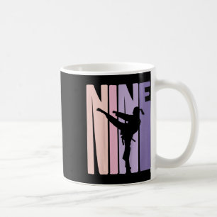 Caneca De Café 9.º Aniversário do Gift Karate Retro Taekwondo Mar