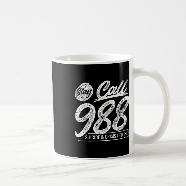 Caneca De Café 9 8 8 Suicídio E Crise (Direita)
