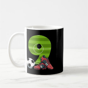 Caneca De Café 9 Aniversário Futebol Primeiro Aniversário Futebol