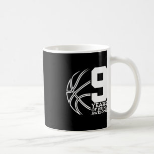 CANECA DE CAFÉ 9 ANOS DE SER INCRÍVEL BASQUETEBOL 9 ANIVERSÁRIO
