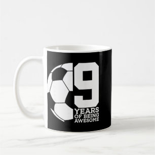 Caneca De Café 9 Anos Sendo Incrível Futebol 9º Aniversário _1