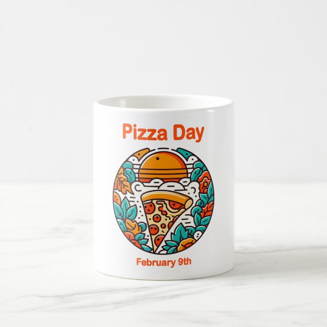 Caneca De Café 9 de fevereiro - Dia da Pizza (Centro)