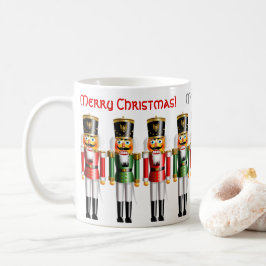 Caneca De Café 9 Nutcrackers vermelhos e verdes engraçados do