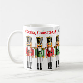 Caneca De Café 9 Nutcrackers vermelhos e verdes engraçados do