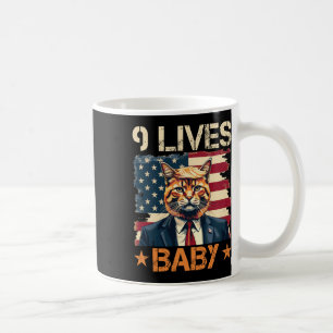 Caneca De Café 9 Vidas Por Trump 2024 Vitória Vencedor Trump
