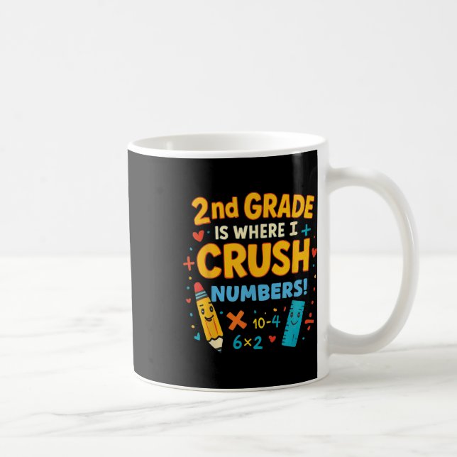 Caneca De Café A 2ª Série É Onde Eu Esmago Números Matemática De  (Direita)