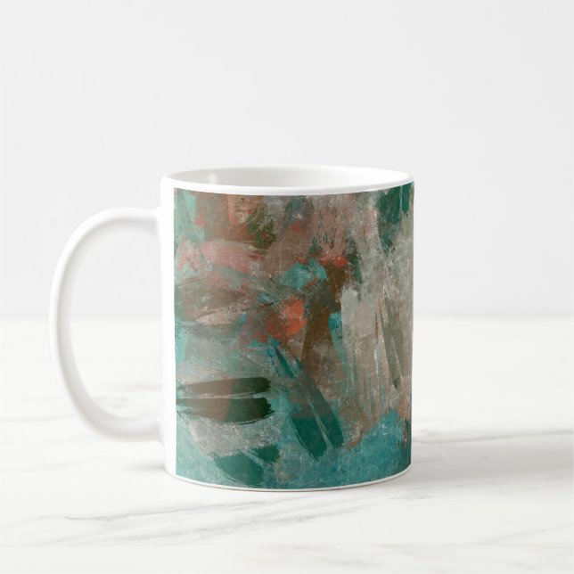 Caneca De Café A abstrato Psicodélica Cria Textura. (Esquerda)