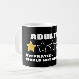Caneca De Café A Adulção Com Superclassificação Não Recomend