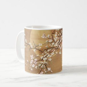Caneca De Café A ameixa japonesa floresce à lua