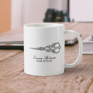 Caneca De Café A antiguidade do cabeleireiro Scissor o
