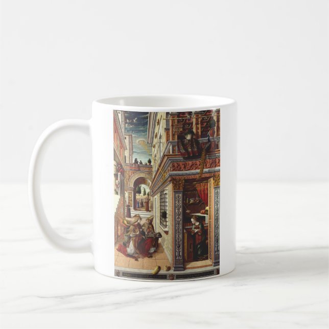 Caneca De Café A Anunciação Carlo Crivelli Arte Renascentista (Esquerda)