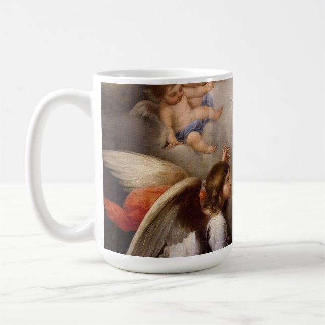 Caneca De Café A Anunciação Murillo De Bênçãos Virgem Angels (Esquerda)