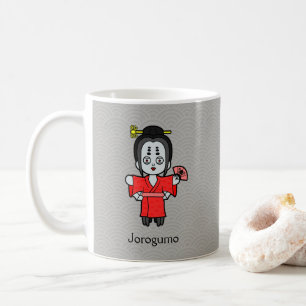 Caneca De Café A Aranha Japonesa Lady Jorogumo: Cartoon Yokai