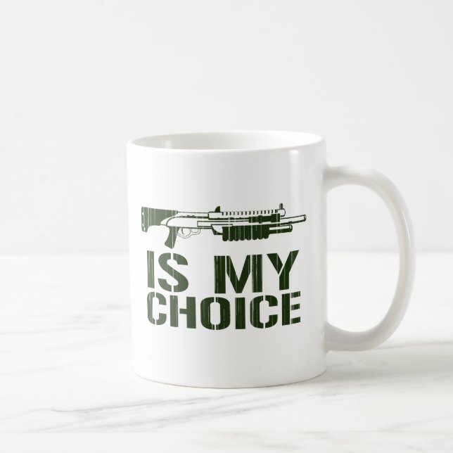 Caneca De Café A arma do tiro é minha escolha (Direita)