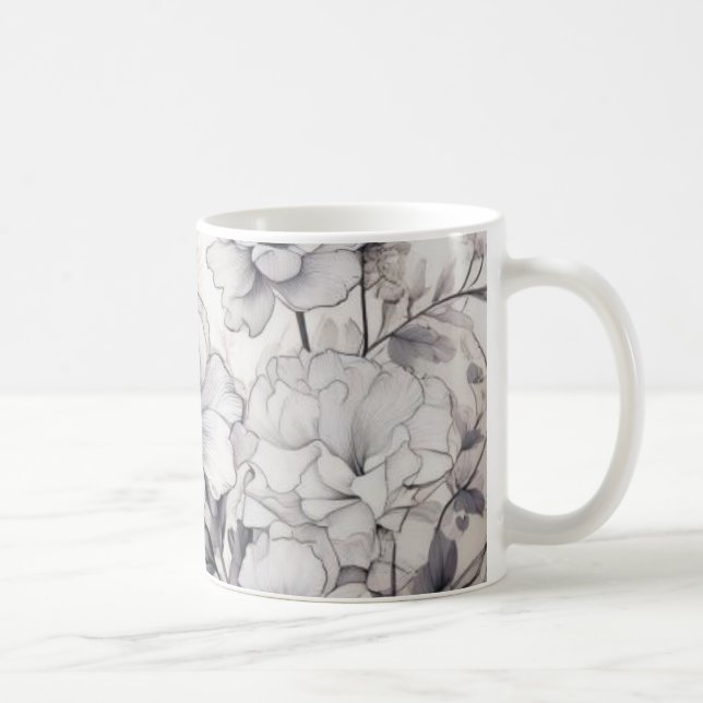 Caneca De Café A Arte de Floral (Direita)