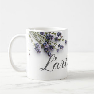 Caneca De Café A Arte de Viver Tipografia Minimalista Francesa