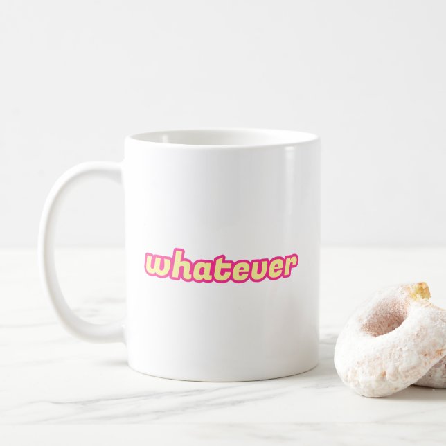 Caneca De Café A Arte do 'Tanto Faz' (Com Donut)