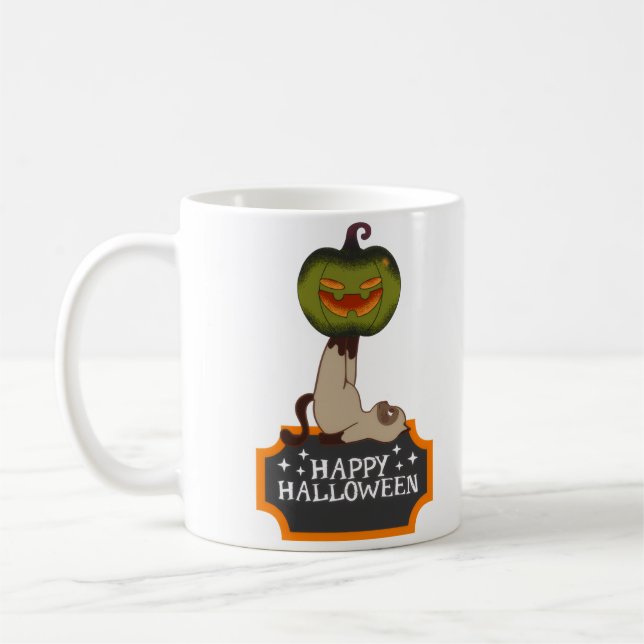 Caneca De Café A árvore caramba, halloween (Esquerda)