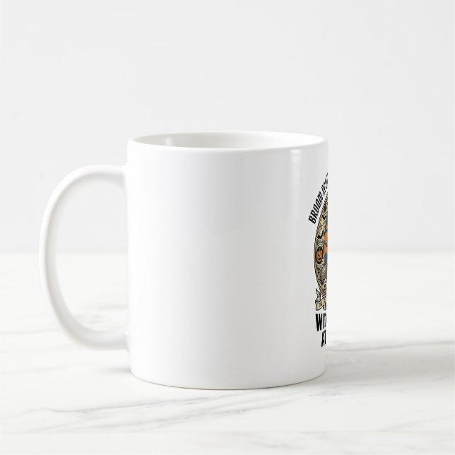 Caneca De Café A assistente de voo bruxa vassoura de Halloween qu (Esquerda)
