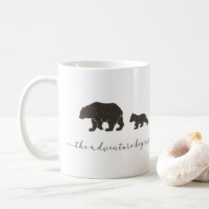 Caneca De Café A aventura começa a mamã e o urso bebê