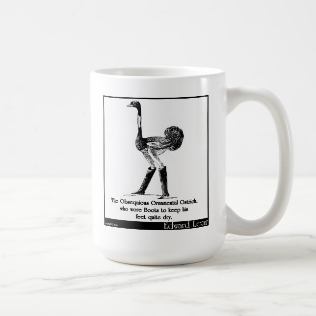 Caneca De Café A avestruz decorativa Obsequious (Direita)