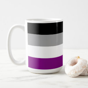 Caneca De Café A bandeira do orgulho assexuado de SlipperyJoe enf