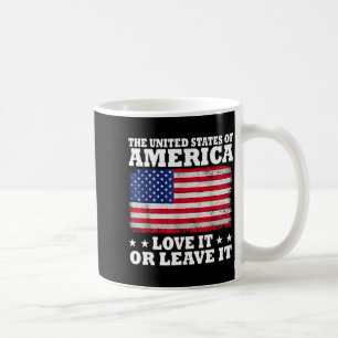 Caneca De Café A bandeira dos estados unidos da américa ama ou de