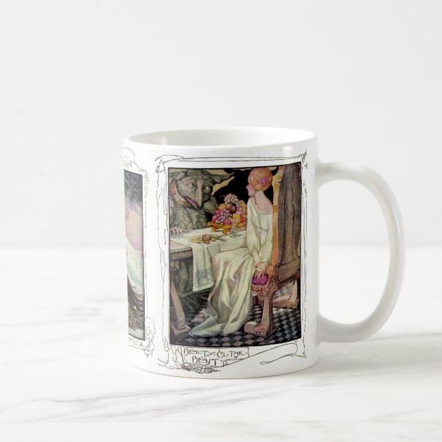 Caneca De Café A beleza e o animal, Rumpelstiltskin, nevam a (Direita)