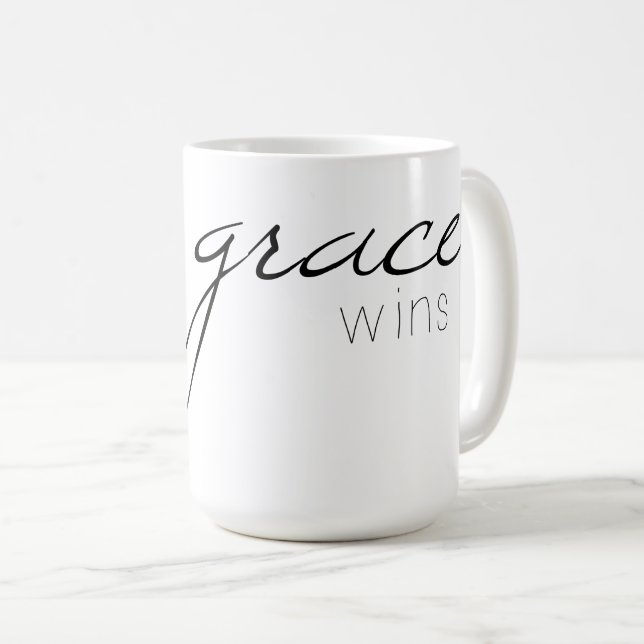 Caneca De Café A benevolência ganha o copo de café (Frente Esquerda)