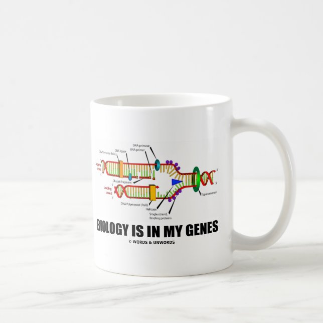 Caneca De Café A biologia está em meus genes (a réplica do ADN) (Direita)