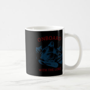Caneca De Café A Bordo Com O Senhor - Snowboard Jesus Na Neve