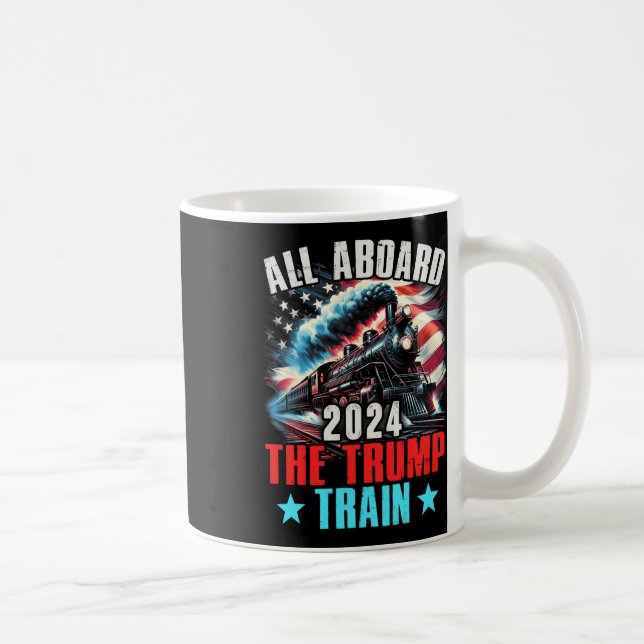 Caneca De Café A Bordo Do Trem De 2024 Trump 2024 Americano (Direita)
