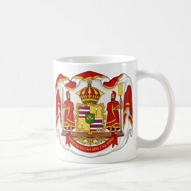 Caneca De Café A brasão real do reino de Havaí (Direita)