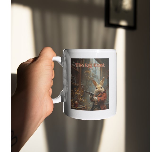 Caneca De Café A caça ao ovo, caça ao coelho da Páscoa (Criador carregado)