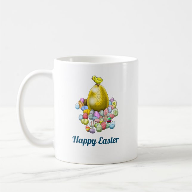 Caneca De Café A Caça ao Ovo do Pintinho de Páscoa (Esquerda)