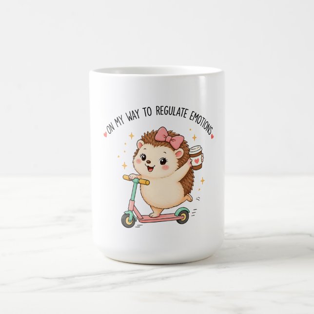 Caneca De Café A Caminho de Regular Emoçõesouri Funny Hedgehog (Centro)