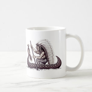 Caneca De Café A caneca legal do café da arte gráfica do indian