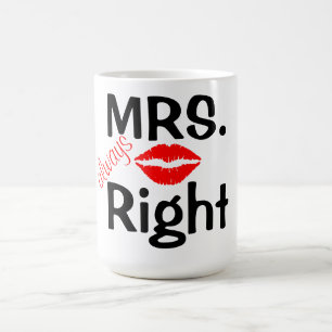 Caneca De Café A caneca/Sra. endireita sempre com lábios